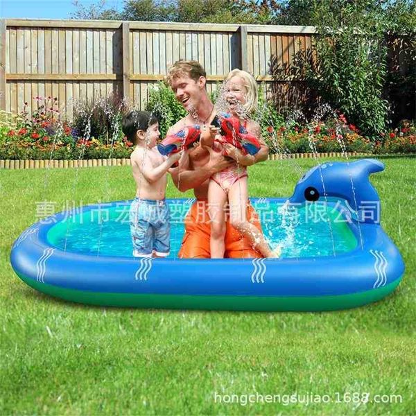 

Dolphin fountain cushion children's inflatable water game swimming pool