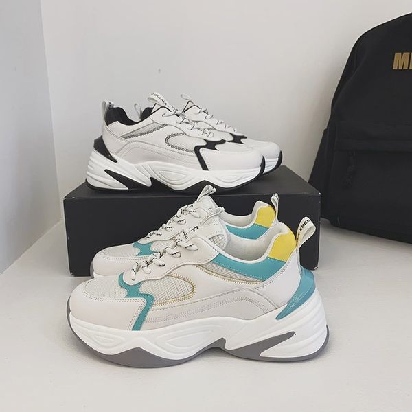 

2021 women shoes new chunky sneakers for women lace-up white vulcanize shoes running fashion dad shoes platform sneakers basket