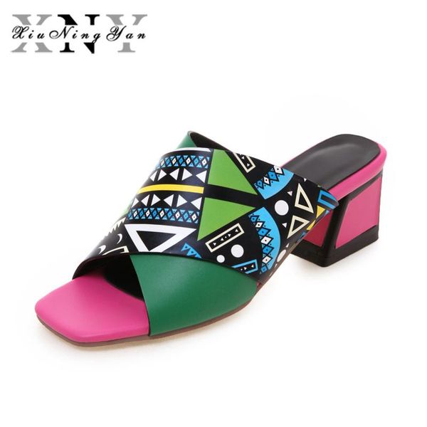 

women high heels sandals fashion party wedding lady shoes woman's comfort summer classics large size 34-43 slides, Black