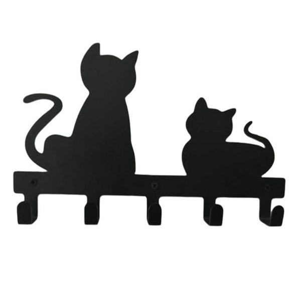 

1pc wall mounted clothes hat hook creative coat rack cat shaped hooks & rails