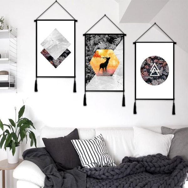 

tapestries nordic creative tapestry handmade tassel living room wall salon macrame curtain tapiz pared tela home decor db60gt