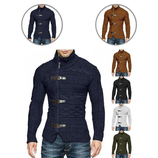 

men's sweaters wear resistant soft buckle decoration cardigan coat for ice skating, White;black