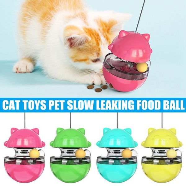 

cat toys toy slow leaking ball educational tumbler safe durable pet supplies _wk