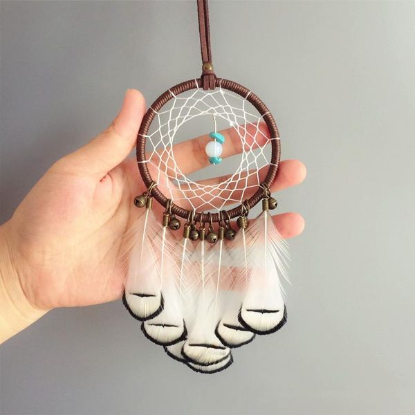 

decorative objects & figurines retro elk feather dream rings catcher car hanging art decoration accessories 90s aesthetic room decor gifts f