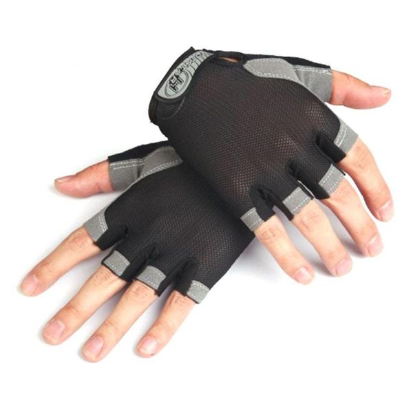 

cycling gloves summer glove breathable anti-slip anti-sweat gel bicycle riding anti mtb road mountain bike sports, Black