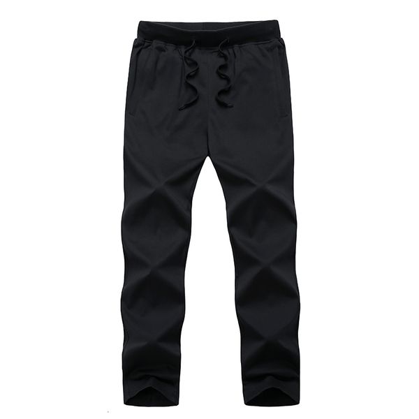 

men's pants casual pants of men in summer sports practice bottoms sweat thin, breathable male jogger track plus size 9xl 081k, Black