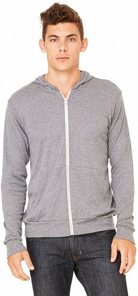 

bella canvas men's lightweight zip hoodie w5hr#, Black