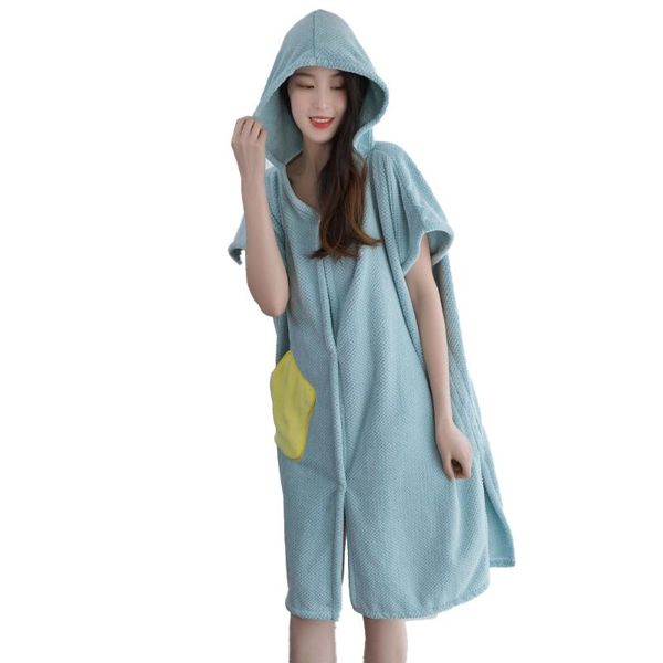 

towel wearable bathrobe swimming pool poncho women's robes bathroom accessories 2051