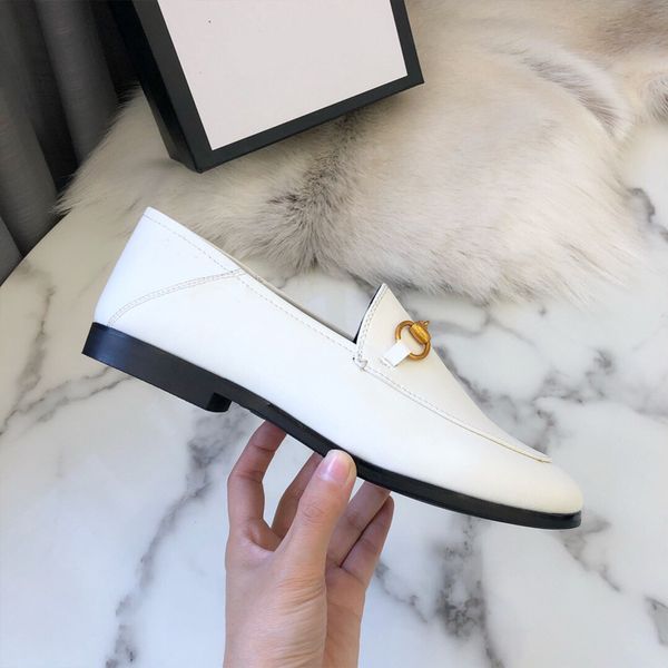 

spring and summer flat sole shoes, horse clasp women's casual british style, Black