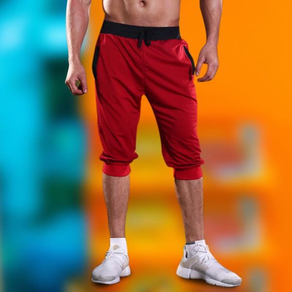 

men's shorts 2021 men jogger casual slim harem soft 3/4 trousers fashion brand sweatpants summer comfy male xxxl, White;black