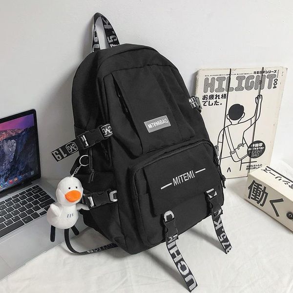 

backpack schoolbag junior high school large capacity 14 "computer trend ribbon college student man