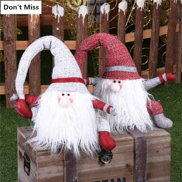 

christmas decorations cute and funny old man with plush toys window tree decoration ornaments small gifts doll
