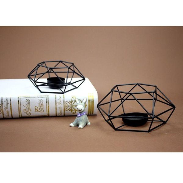

candle holders american style 3d geometric candlestick metal holder for wedding home decorations