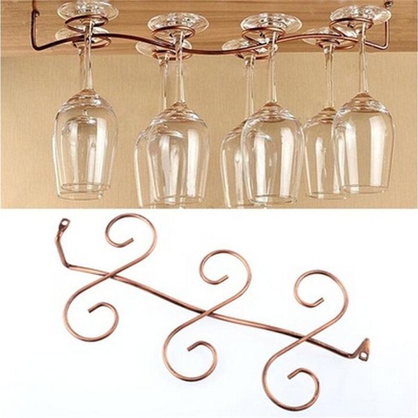 

tablewine racks useful fashion bar red glass hanger holder hanging rack shelf hold up to 6/8 glasses cups