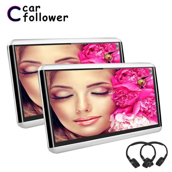 

car video android 6.0 monitor 10.6 inch wifi headrest dvd player hd 1080p touch screen support mp5/usb/sd/fm/ir/bluetooth display