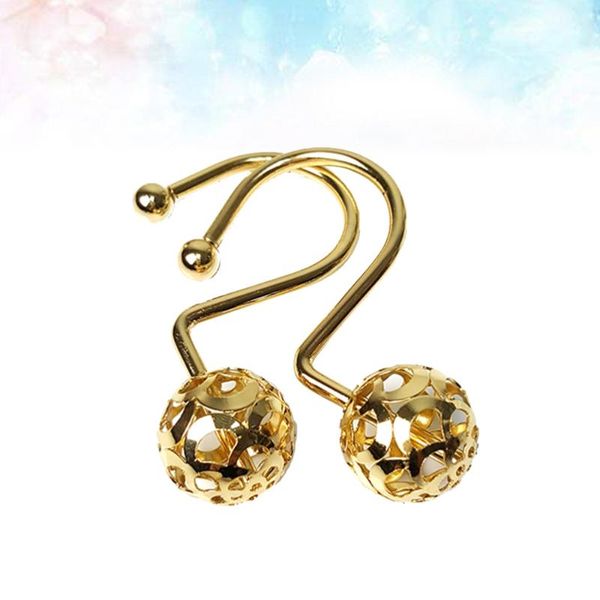 

12pcs metal rust resistant hooks glide shower ring hangs for both curtain and liner (golden) & rails