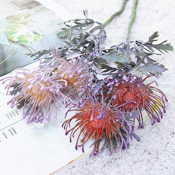 

decorative flowers & wreaths artificial short branch crab claw 2 fork pincushion christmas garland vase for home wedding decoration fake pla