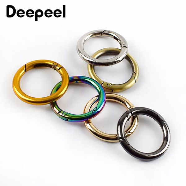 

bag parts & accessories 10/20pcs 25mm spring metal d o ring bags belt strap dog chain buckles diy snap clasps clip h7-3, Black