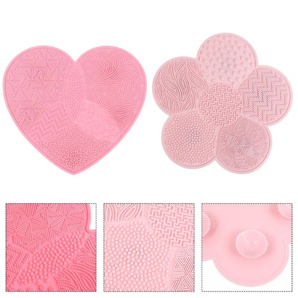 

eyelash curler 2pcs cosmetic brush cleaning mat silicone makeup scrubber