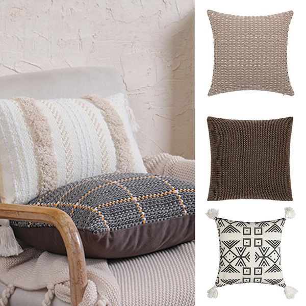 

cushion/decorative pillow nordic bohemian geometric tufted tassel pillowcase cover bedroom sofa cushion decorative 30x50/45x45cm