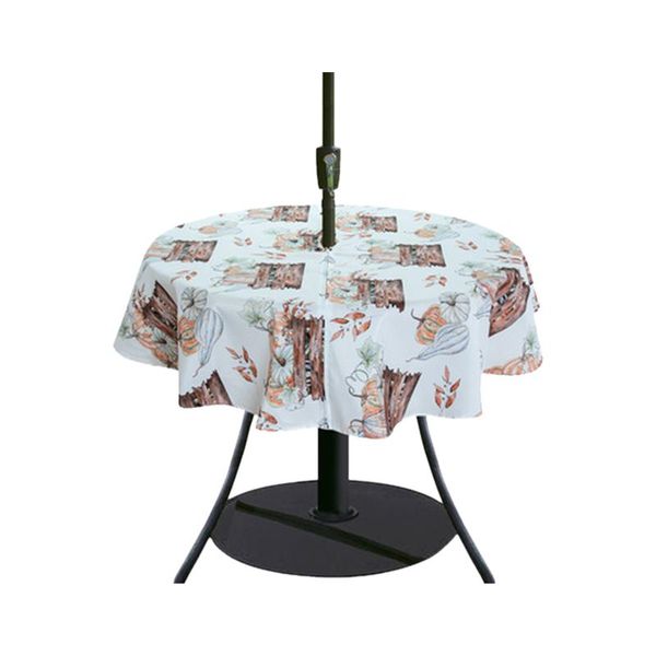 

table cloth indoor outdoor home wrinkle with hole and zip dirt repellent round waterproof camping decorative patio kitchen
