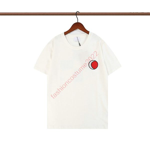 

22s new designers t shirts mens for summer badge appliquÃ© cotton oversized t-shirt womens t-shirt fashion tide letter print casual men wome, White;black