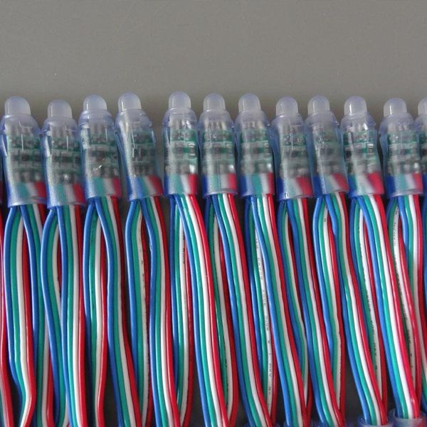 

f8 rgb bead 12mm led module light string ip68 50pcs pack advertising box modules