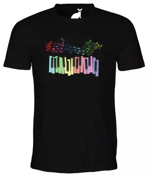 

play that funky music piano keys mens t shirt party music love dj pianist cool, White;black