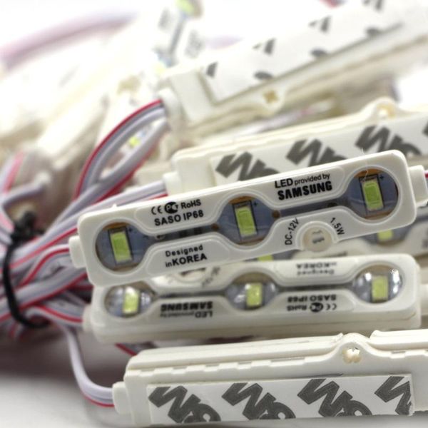 

samsung chip smd 5630 5730 3 led module lighting dc 12v ip68 waterproof 1.2w white modules advertising sign lamp strip light