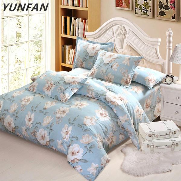 

bedding sets princess ruffle blue flower set girl full  king romantic elegant bedclothes quilt cover pillow case bed sheet