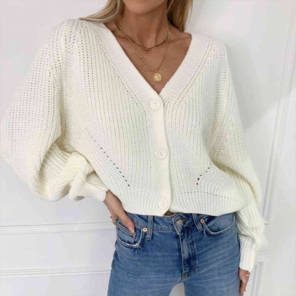 

solid casual oversize warm knitted women sweater cardigan autumn long sleeve short knitwear winter, White;black