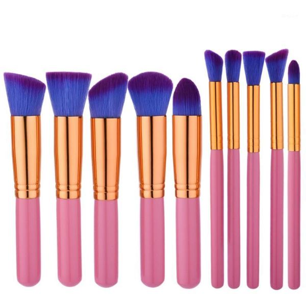

pretty comy 10pcs makeup brush sets tools cosmetic eyeliner foundation eyeshadow lip powder tool1