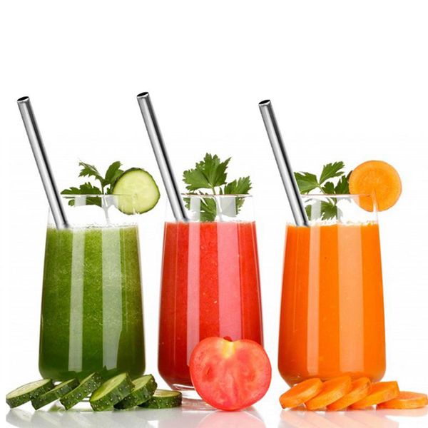 

stainless steel straight drinking straw straws metal durable bar family kitchen diameter 6mm dhl fedex
