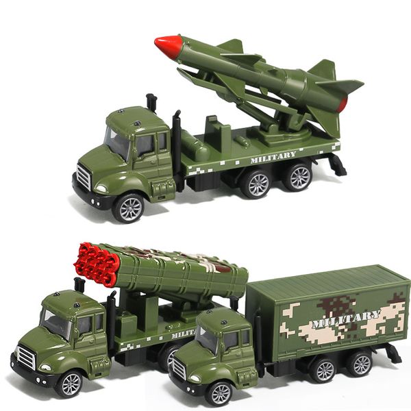 

3Pcs/lot Mini Alloy ABS Diecast Car Model 164 Scale Toys Vehicles Carrier Truck Engineering Military Car Toys For Kids Boys YJN