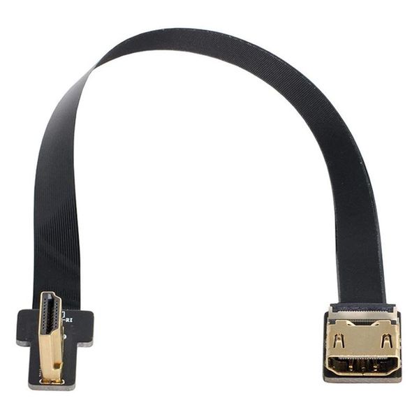 

audio cables & connectors fpv cable left angled 90 degree male to female fpc flat for hdtv multicopter aerial pography