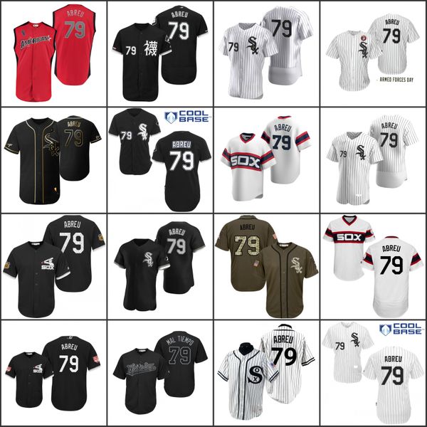 

chicago white sox men 79 jose abreu women youth jersey, Black;red