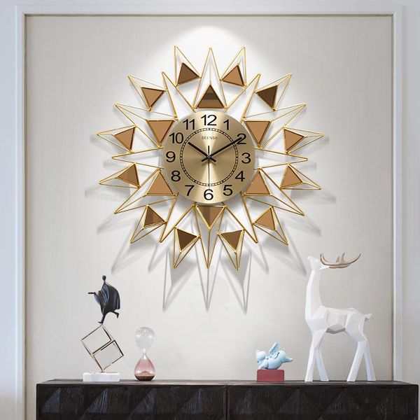

europe style wall clock modern gold creative silent decorations living room reloj de pared clocks bg50wc