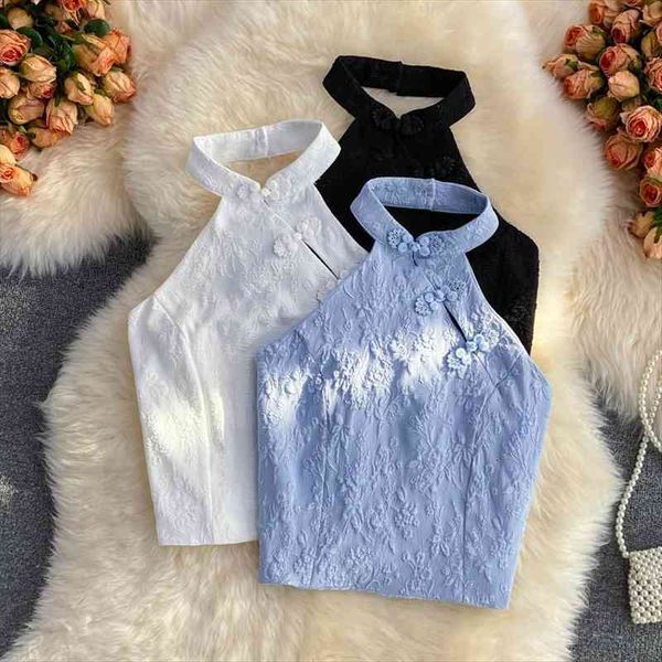 

crop off shoulder womens camis solid color woman summer omighty slim fit ins, White
