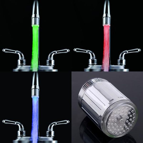 

kitchen faucets temperature-controlled led faucet light temperature sensor intelligent water tap color nozzle no need battery