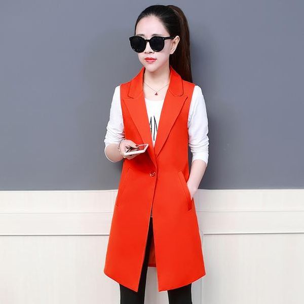 

women's jackets women suit vest black coat product spring autumn clothing fashion long section slim red jacket ae968, Black;brown