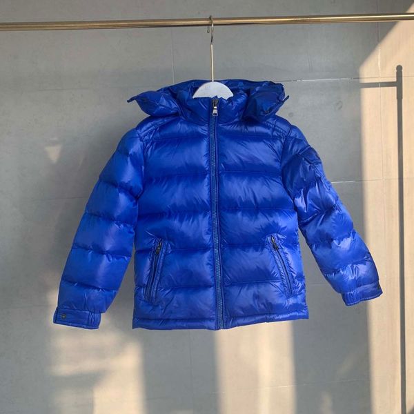

winter designer prevalent clothing children's down jacket kids hooded down jacket boy and girl prevalent outwear parka high quality, Blue;gray