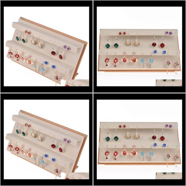 

other packaging & drop delivery 2021 arrive leather earrings stud jewelry display stand holder props earring rack hty6e, Black;white