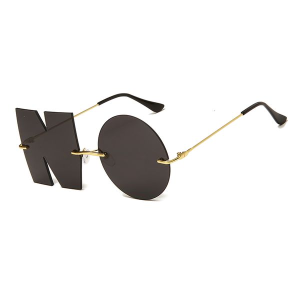 

luxury designer sunglasses fashion letter no brand designer women metal sun glasses ladies trend sunglass uv400 shades gafas de sol 0622, White;black