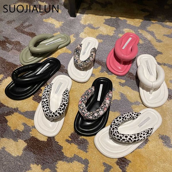 

suojialun brand design women flip flop soft sole summer beach slipper ladies casual home slides sandal shoes 210630, Black