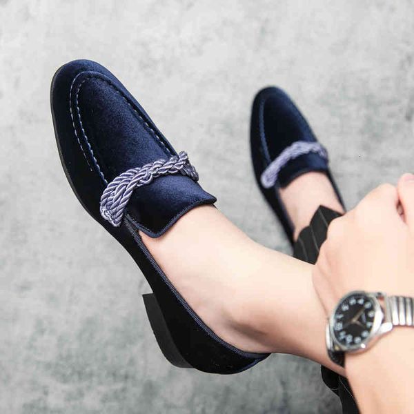 

dress shoes men wedding fashion office footwear velvet comfy formal brand flats xxnk, Black