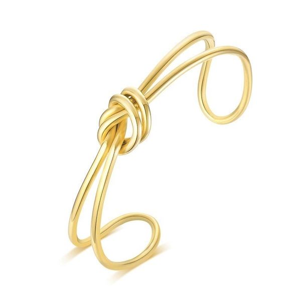 

accessory concierge golden knot for women stainless steel bracelet bangle, Black