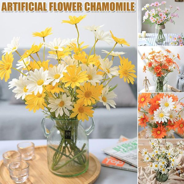 

decorative flowers & wreaths simulation flower chamomile small daisys artificial wedding supplies pography decoration props fake dÃ©co mariag