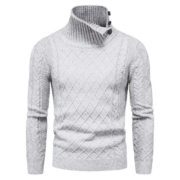

men's sweaters england style turtleneck men sweater slim fit fashion pullovers bottoming plaid knitwear clothing, White;black