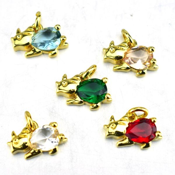 

pendant necklaces fashion creative short-necked dragon dinosaur five-color zircon diy gold plated bracelet necklace jewelry accessories, Silver