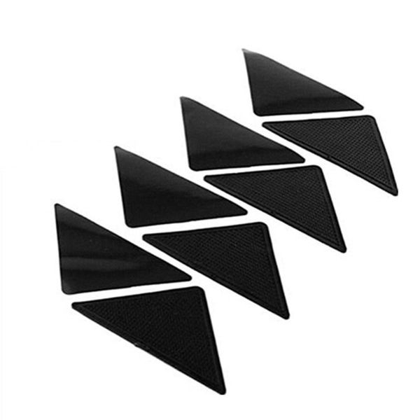 

bath mats 1 pcs anti skid rug carpet mat non slip grip small corners triangular pad washable removable strong adhesive